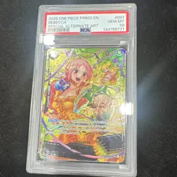 Bandai Rebecca OP05-091 SP Special Alt Art Foil EN PSA 10 Premium Booster V2 - Image 2