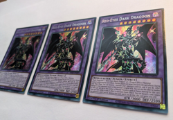 3 x RA02-EN021 Red-Eyes Dark Dragoon - SECRET RARE 1st Edition YuGiOh Playset - Image 3
