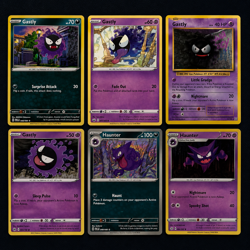 Pokemon Gastly Haunter Evolution Lot 6 Cards Mixed Sets Near Mint - Image 1