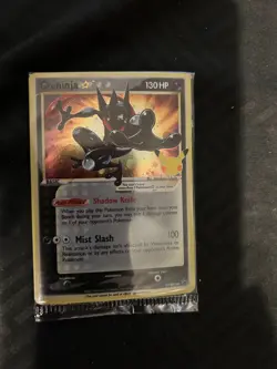 Pokemon TCG Greninja Gold Star SWSH144 Celebrations Black Star Promo Card LP - Image 1