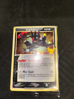 Pokemon TCG Greninja Gold Star SWSH144 Celebrations Black Star Promo Card LP - Image 2