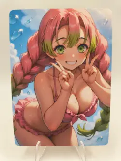 Mitsuri DoubleSided Card - Demon Slayer - Spicy Waifu Doujin Lewd Goddess Story - Image 1