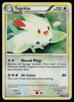 Pokemon Card - Togekiss HGSS Undaunted 9/90 Holo Rare - Image 1