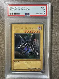 Yu-Gi-Oh! TCG Red-Eyes Black Dragon Starter Deck Joey SDJ-001 PSA 5 - Image 1