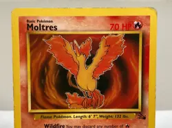 Moltres 27/62 - Fossil Set WOTC Rare Pokemon Card - Heavily Played - Image 3