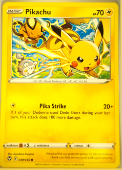 Pokemon Pikachu #49 Trading Card Game CCG - Image 1