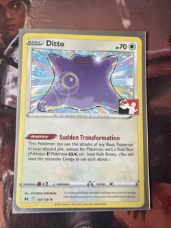 Ditto 107/159 Prize Pack Series 3 Pokemon Promo Card NM/LP Play Stamp - Image 1