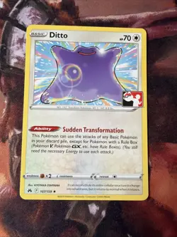 Ditto 107/159 Prize Pack Series 3 Pokemon Promo Card NM/LP Play Stamp - Image 2