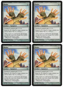 Shuko x4 4x 2005 Betrayers of Kamigawa PLAYSET Colorless Unc Artifact MTG NM AZ1 - Image 1