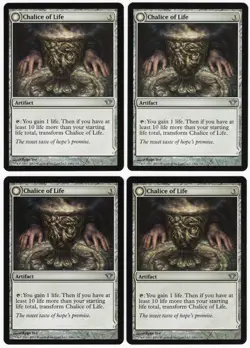 Chalice of Life Death x4 4x 2012 Dark Ascension PLAYSET Unc Artifact MTG NM AZ1 - Image 1