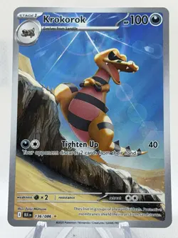 Krokorok - 136/086 - Illustration Rare - Black Bolt - Pokemon TCG - Image 1