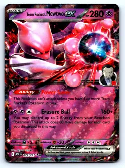 Team Rocket's Mewtwo ex Ascended Heroes #79 Normal NM Pokemon Card - Image 1