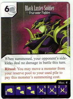 Single Card + Die - Dicemasters Yu-Gi-Oh - Black Luster Soldier RARE! #072 - Image 1