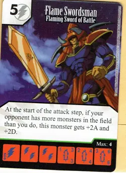 Single Card + Die - Dicemasters Yu-Gi-Oh - Flame Swordsman UNCOMMON! - Image 1