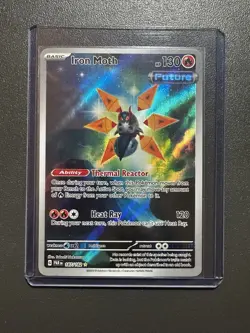 Iron Moth Pokemon TCG Paradox Rift 187/182 Illustration Rare Full Art SV Holo - Image 1