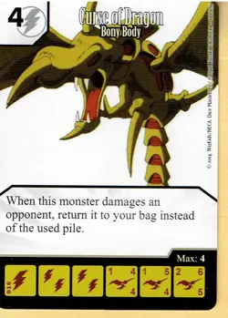 Single Card + Die - Dicemasters Yu-Gi-Oh - Curse of Dragon Bony Body Common - Image 1