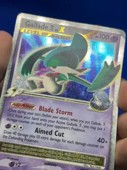 2009 Pokemon Rising Rivals Gallade E4 Lv.X. 106/111 Ultra Rare DMG/CREASED - Image 5
