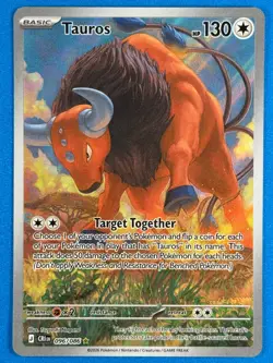 Pokemon Tauros #096/086 Illustration Rare HOLO Full Art ME04 Chaos Rising 2026 - Image 1