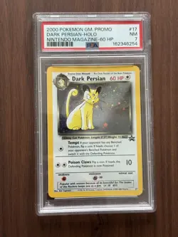 2000 Pokemon Dark Persion Nintendo Magazine Black Star Promo PSA 7 (17) - Image 1