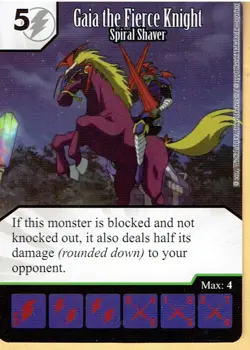 Single Card + Die - Dicemasters Yu-Gi-Oh - Gaia the Fierce Knight Uncommon - Image 1