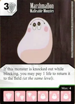 Single Card + Die - Dicemasters Yu-Gi-Oh - Marshmallon Malleable Monster Unc - Image 1