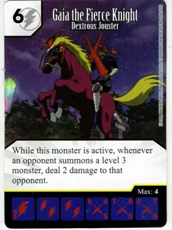 Single Card + Die - Dicemasters Yu-Gi-Oh - Gaia the Fierce Knight RARE! - Image 1