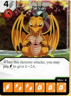 Single Card & Die - Dicemasters Yu-Gi-Oh - Baby Dragon Soft Scales Uncommon - Image 1
