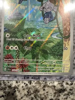 Pokemon Meditite 153/142 Illustration Rare Stellar Crown SCR EN Near Mint IR - Image 5