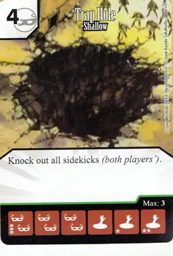 Single Card + Die - Dicemasters Yu-Gi-Oh - Trap Hole Shallow Uncommon! - Image 1