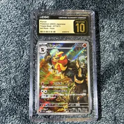 CGC 10 PRISTINE Pyroar 077/073 Triplet Beat Art Rare Holo Pokemon Japanese sv1a - Image 1