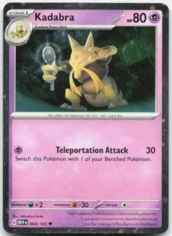 Kadabra 064/165 Cosmo Holo Promo Pokemon Holo Near Mint - Image 1