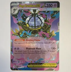 Mega Chandelure EX 038/084 Holo Rare Pokemon TCG Pitch Black PACK FRESH!! - Image 1