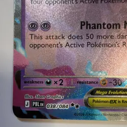 Mega Chandelure EX 038/084 Holo Rare Pokemon TCG Pitch Black PACK FRESH!! - Image 3