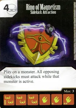 Single Card + Die - Dicemasters Yu-Gi-Oh - Ring of Magnetism Sidekick Attraction - Image 1