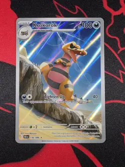 Pokemon TCG Krokorok 136/086 Illustration Rare Holo Black Bolt Near Mint - Image 1