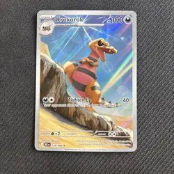 Pokemon TCG Krokorok 136/086 Sv: Black Bolt Illustration Rare Reverse Holo - Image 1