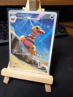 Pokemon TCG Krokorok 136/086 Illustration Rare – S&V Black Bolt Set – Near Mint - Image 3