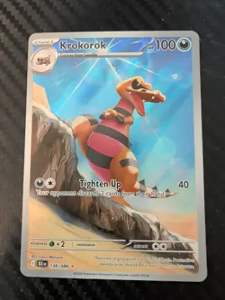 Pokemon TCG Krokorok 136/086 Illustration Rare Holo Black Bolt - Image 1