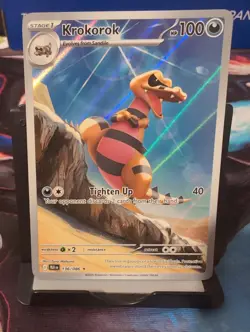 Pokemon TCG Krokorok Illustration Rare Card 136/086 S&V Black Bolt Set - Image 1
