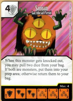 Single Card + Die - Dicemasters Yu-Gi-Oh - Sangan Sacrificial Fiend RARE! - Image 1