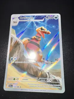 Pokemon Krokorok 136/086 Sv Black Bolt Illustration Rare Holo English TCG - Image 1
