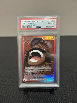 2025 One Piece Carrying On His Will Gol D. Roger Leader Alt Art #OP13-003 PSA 10 - Image 1