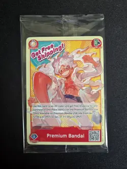 One Piece TCG Monkey D. Luffy Premium Bandai SEALED Free Shipping Card - Image 1