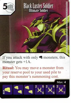 Single Card & Die - Dicemasters Yu-Gi-Oh - Black Luster Soldier Common! - Image 1