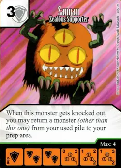 Single Card + Die - Dicemasters Yu-Gi-Oh - Sangan Zealous Supporter Uncommon - Image 1