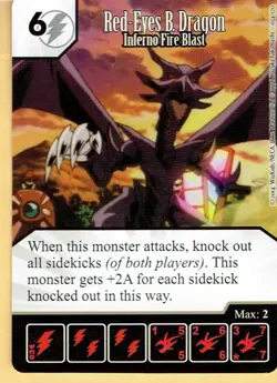 Single Card + Die - Dicemasters Yu-Gi-Oh - Red Eyes B. Dragon Common - Image 1