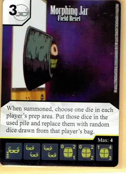 Single Card + Die - Dicemasters Yu-Gi-Oh - Morphing Jar Field Reset RARE - Image 1