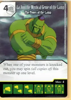 Single Card + Die - Dicemasters Yu-Gi-Oh - La Jinn the Mystical Genie RARE!! - Image 1