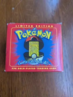 Vintage Pokemon Burger King 23K Gold Poliwhirl Card - Sealed Ball w/ Box 1999 - Image 3