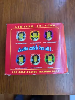 Vintage Pokemon Burger King 23K Gold Poliwhirl Card - Sealed Ball w/ Box 1999 - Image 5